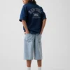 Ultrazachte baggy denimkorte broeken voor kinderen
