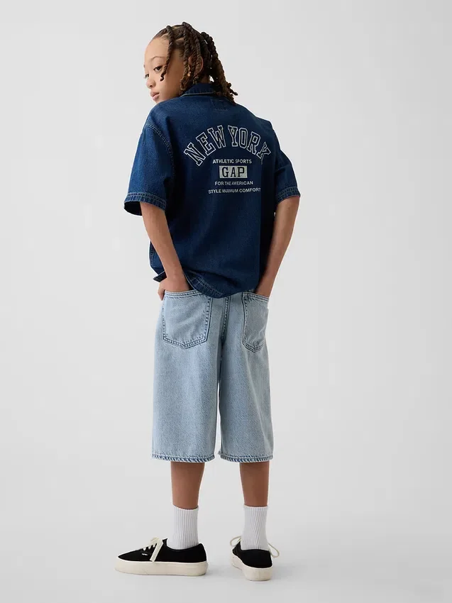Ultrazachte baggy denimkorte broeken voor kinderen