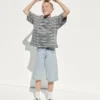 Ultrazachte baggy denimkorte broeken voor kinderen
