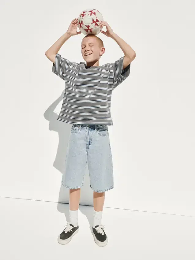 Ultrazachte baggy denimkorte broeken voor kinderen