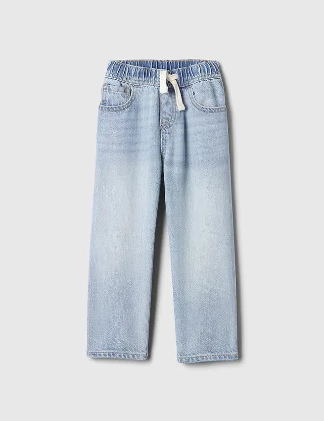 Ultrazachte baggy-Jeans met elastische tailleband voor Baby & Peuter