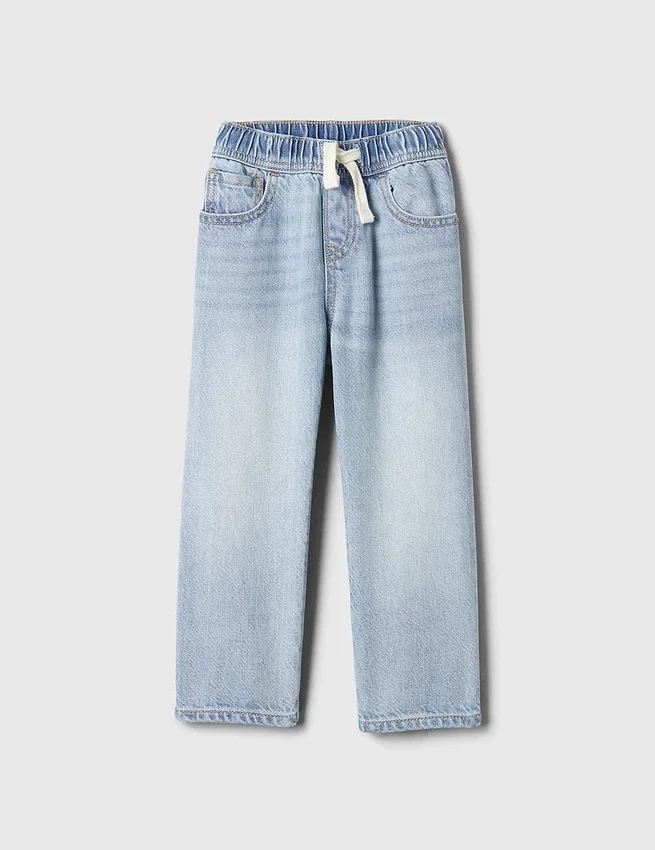 Ultrazachte baggy-Jeans met elastische tailleband voor Baby & Peuter