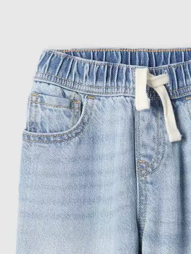 Ultrazachte baggy-Jeans met elastische tailleband voor Baby & Peuter
