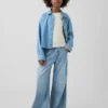 Ultrazachte baggy-Jeans met lage taille voor kinderen
