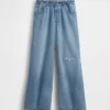 Ultrazachte baggy-Jeans met lage taille voor kinderen