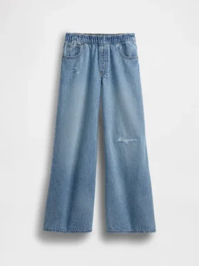 Ultrazachte baggy-Jeans met lage taille voor kinderen
