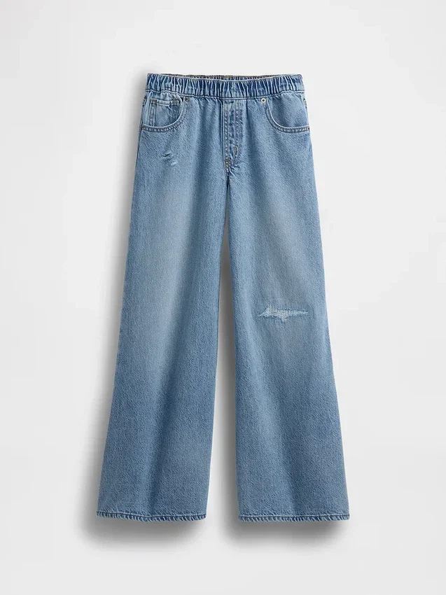 Ultrazachte baggy-Jeans met lage taille voor kinderen