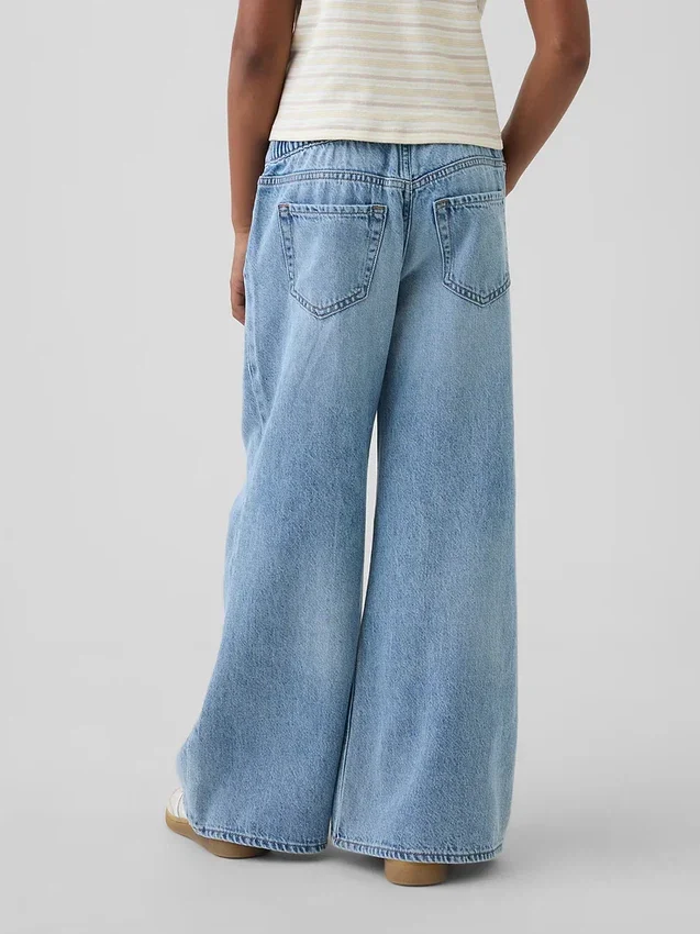 Ultrazachte baggy-Jeans met lage taille voor kinderen