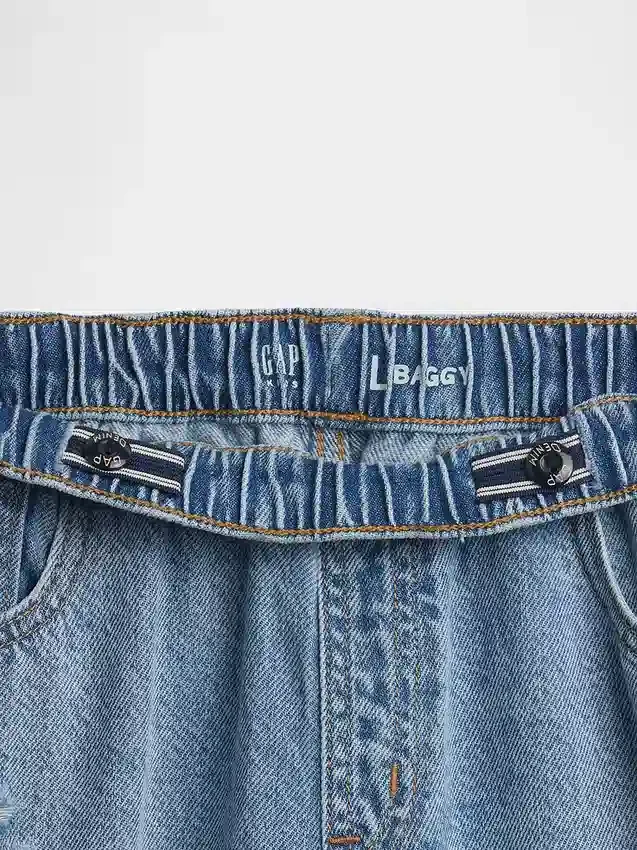 Ultrazachte baggy-Jeans met lage taille voor kinderen