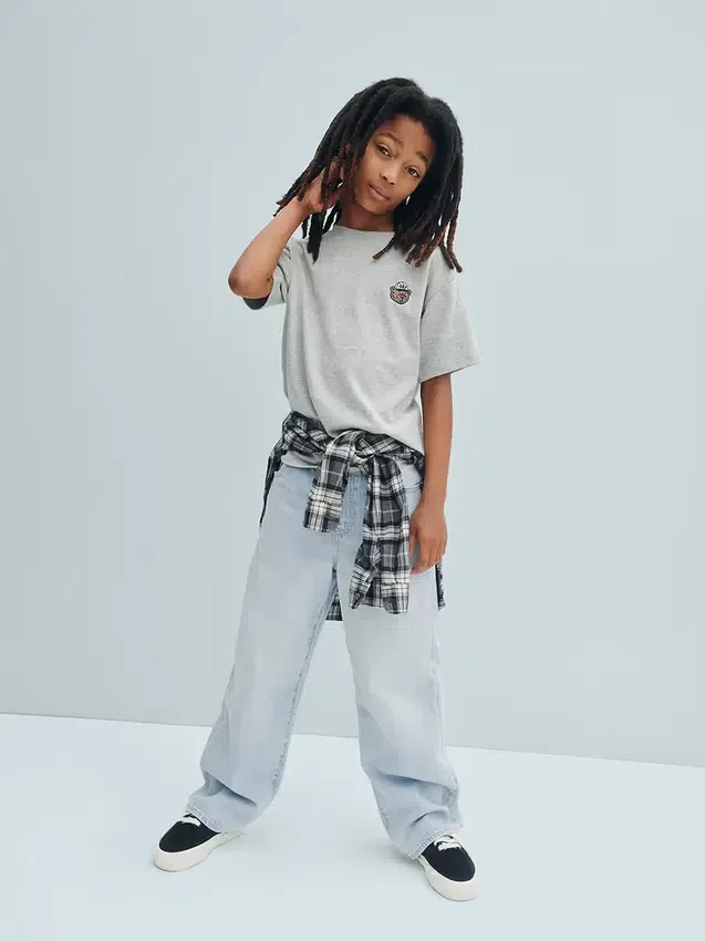 Ultrazachte baggy-Jeans voor kinderen