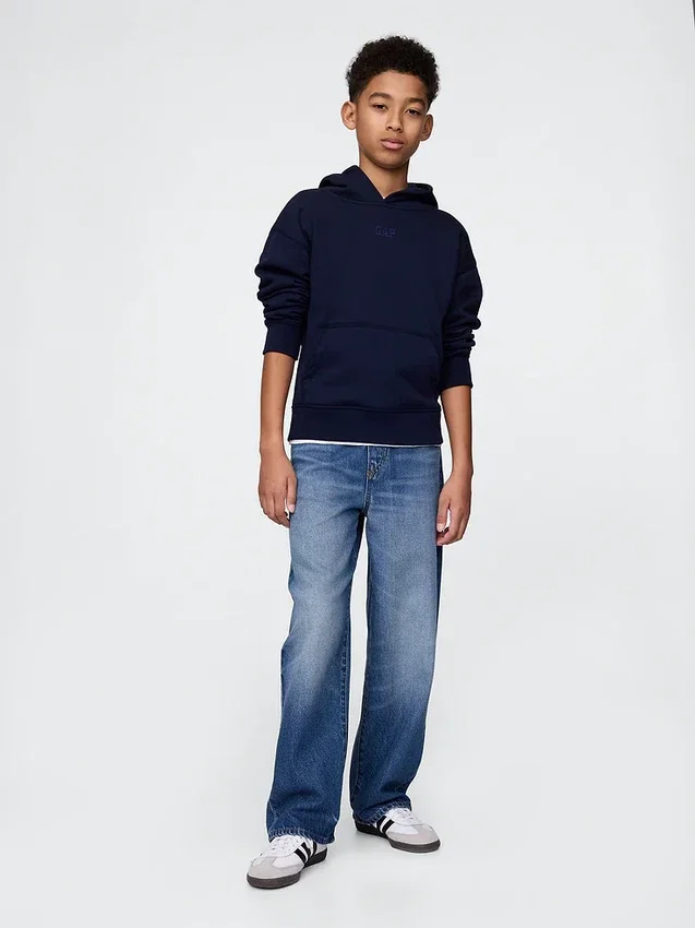 Ultrazachte baggy-Jeans voor kinderen met elastische taille