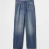 Ultrazachte baggy-Jeans voor kinderen met elastische taille