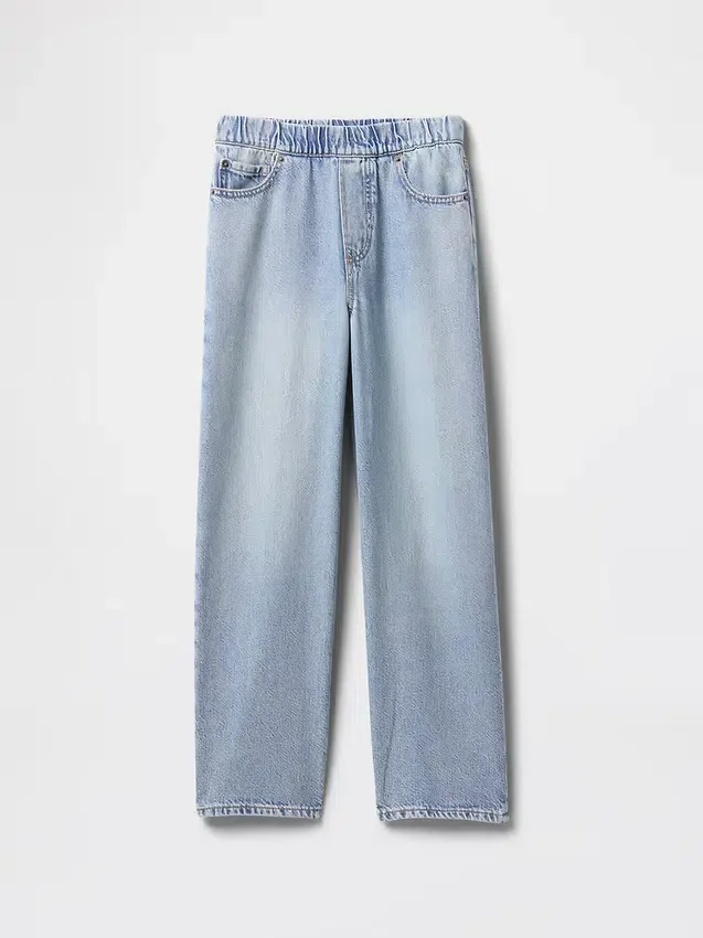 Ultrazachte baggy-Jeans voor kinderen met elastische taille