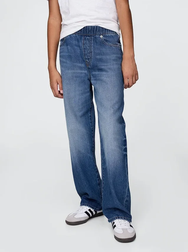 Ultrazachte baggy-Jeans voor kinderen met elastische taille