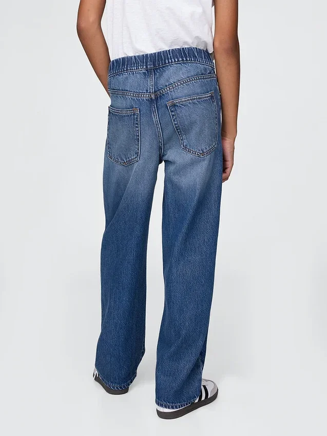 Ultrazachte baggy-Jeans voor kinderen met elastische taille