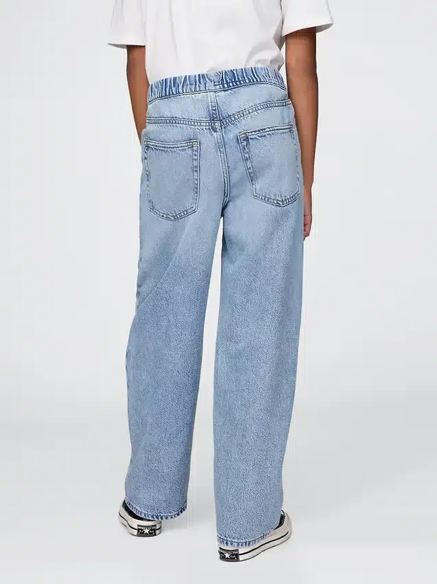 Ultrazachte baggy-Jeans voor kinderen met elastische taille