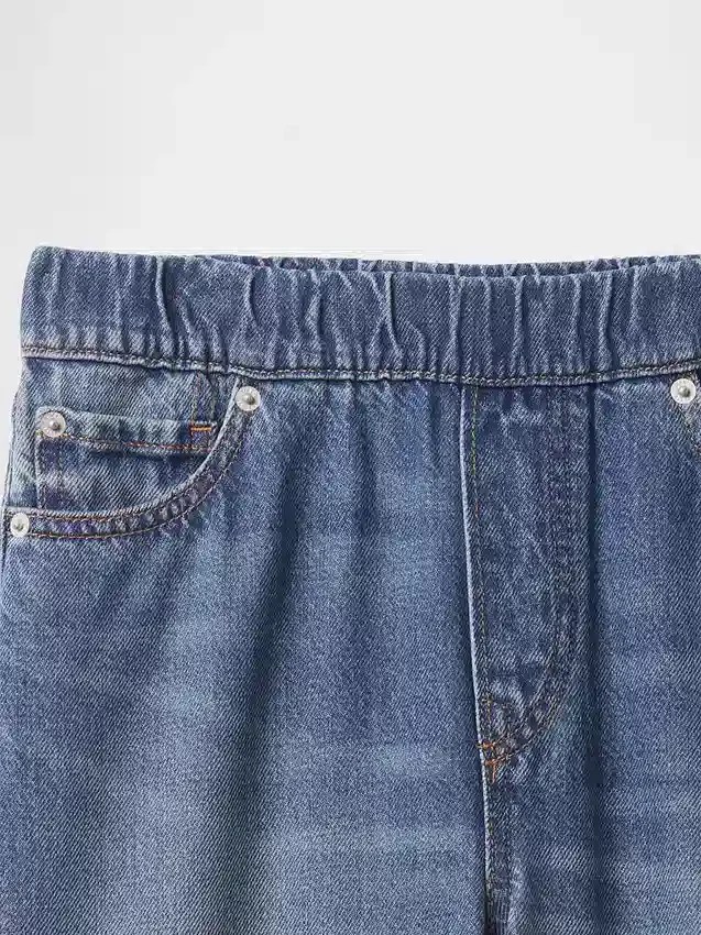 Ultrazachte baggy-Jeans voor kinderen met elastische taille
