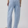 Ultrazachte barrel-Jeans met lage taille