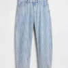 Ultrazachte barrel-Jeans met lage taille