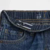 Ultrazachte denim baggy-korte broek met elastische tailleband voor Baby & Peuter