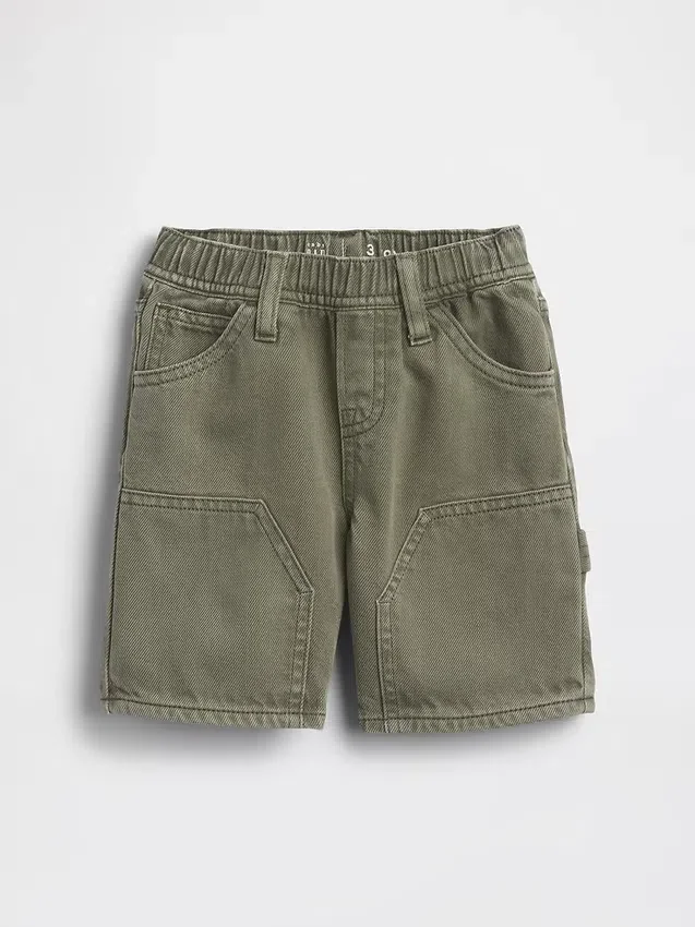 Ultrazachte denim-carpenter-korte broeken voor Baby & Peuter