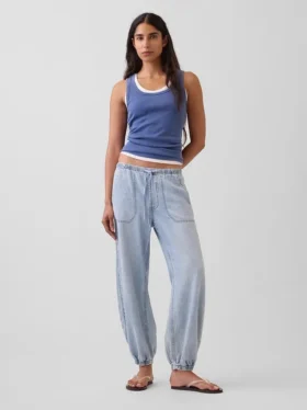 Ultrazachte denim Easy Barrel-joggers