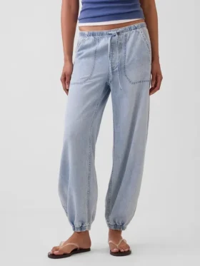 Ultrazachte denim Easy Barrel-joggers