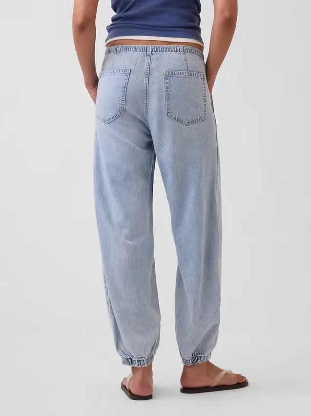 Ultrazachte denim Easy Barrel-joggers
