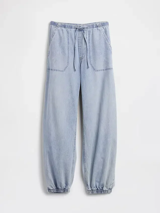 Ultrazachte denim Easy Barrel-joggers