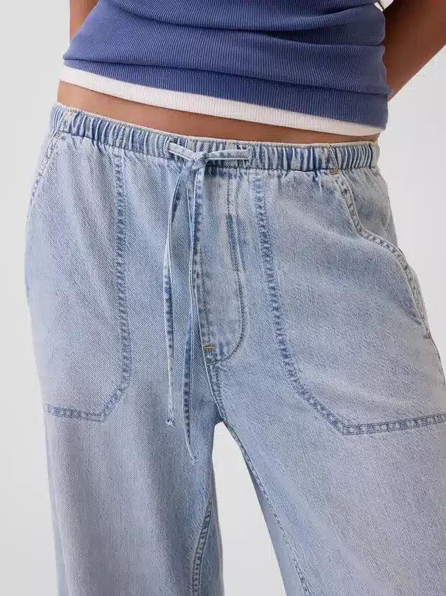 Ultrazachte denim Easy Barrel-joggers