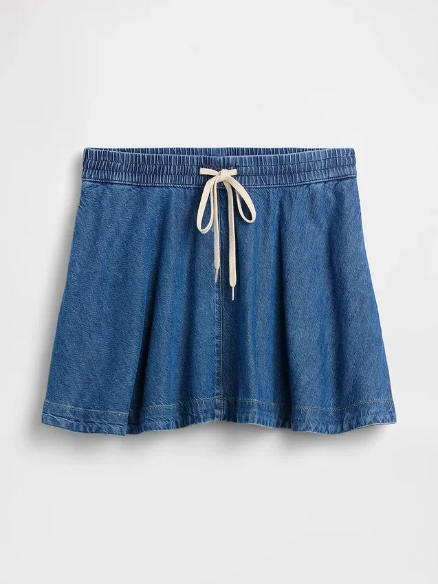 Ultrazachte denim easy-mini-rok