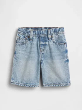 Ultrazachte denim-korte broeken met elastische tailleband voor Baby & Peuter