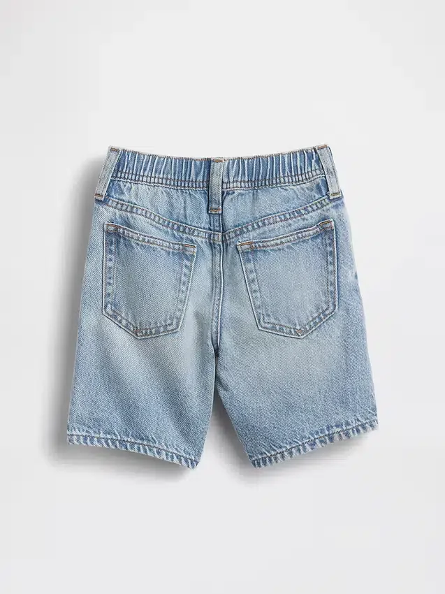 Ultrazachte denim-korte broeken met elastische tailleband voor Baby & Peuter