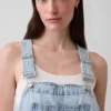 Ultrazachte denim loszittende korte overall