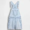 Ultrazachte denim loszittende korte overall