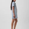 Ultrazachte denim mini-shirtjurk