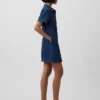 Ultrazachte denim mini-shirtjurk