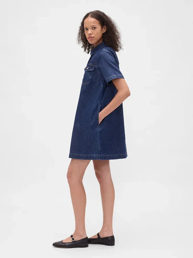 Ultrazachte denim minijurk