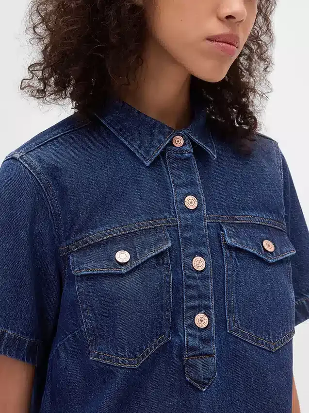 Ultrazachte denim minijurk