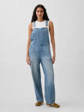 Ultrazachte denim overall met relaxte pasvorm