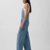 Ultrazachte denim overall met relaxte pasvorm