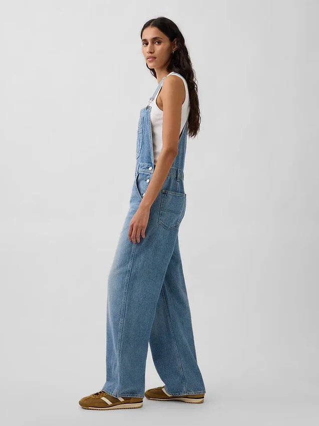 Ultrazachte denim overall met relaxte pasvorm