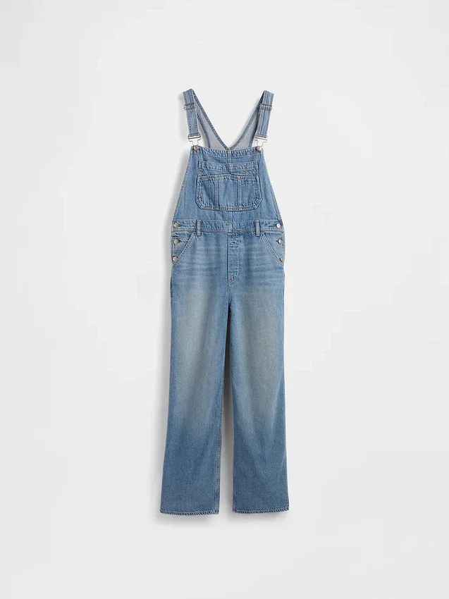 Ultrazachte denim overall met relaxte pasvorm