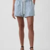 Ultrazachte denimkorte broek met strepen