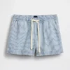 Ultrazachte denimkorte broek met strepen