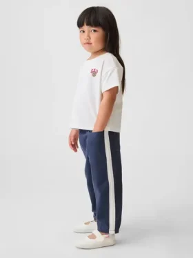 Ultrazachte gestreepte broek met elastische tailleband voor Baby & Peuter