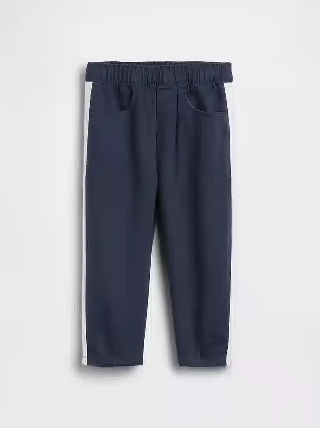 Ultrazachte gestreepte broek met elastische tailleband voor Baby & Peuter