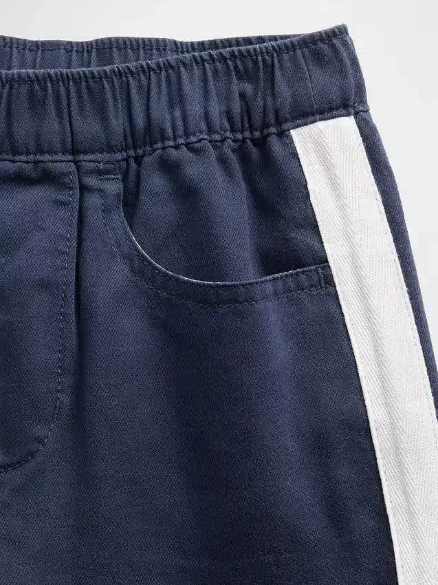 Ultrazachte gestreepte broek met elastische tailleband voor Baby & Peuter