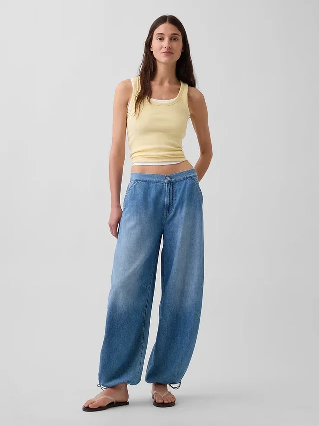 Ultrazachte Horseshoe-Jeans met middelhoge taille