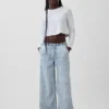 Ultrazachte, ruimvallende Jeans met middelhoge taille